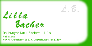 lilla bacher business card